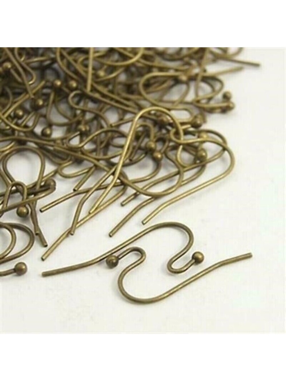 Bronze Antique Brass Plated Minimalist Open Loop Earring Hooks Findings 2 pcs